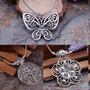 Retro Women's Tibetan Silver Pendant Necklace